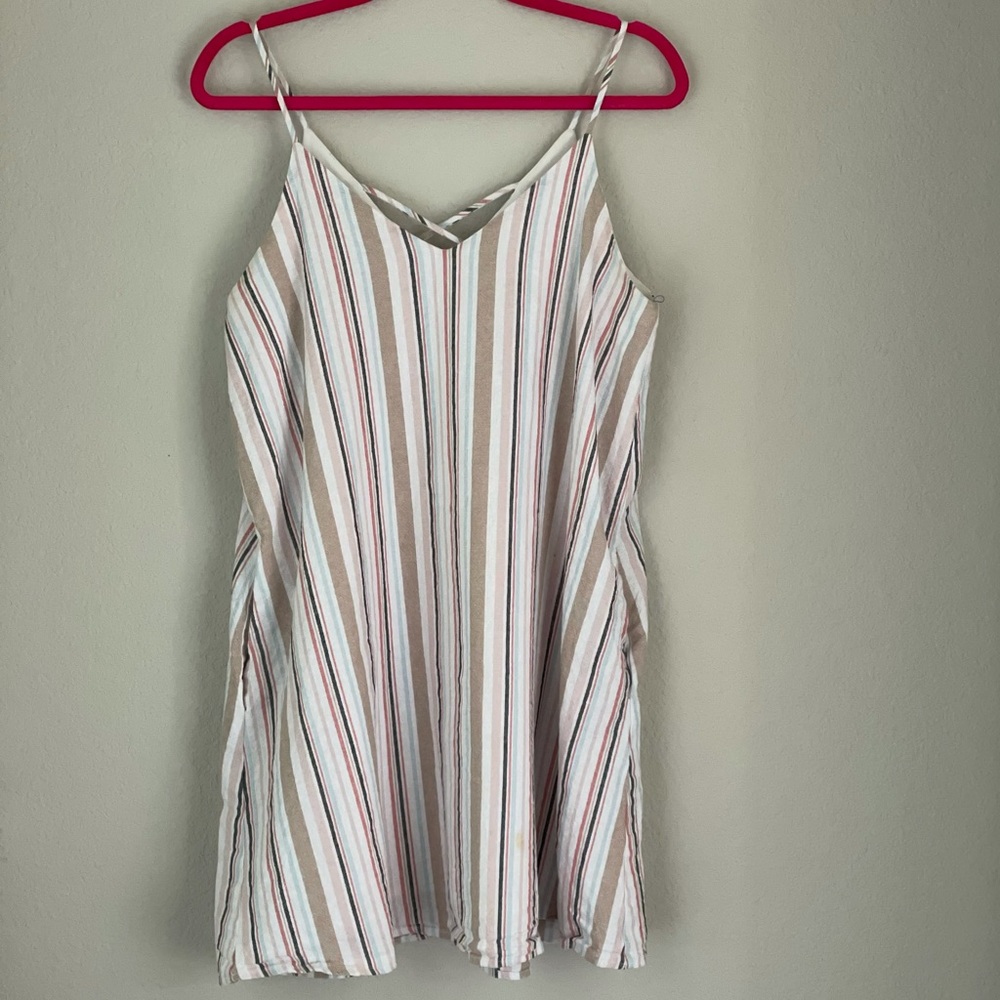 LAST CHANCE BEFORE I DONATE - Altar'd State Cotton Stripped Tank Shift Dress